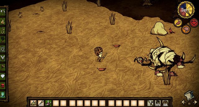 Gdy potwór padnie, pozostawi po sobie dwa ciekawe przedmioty: Spider Eggs oraz Spider Hat - Dont Starve: Bossowie | Walka - Dont Starve - poradnik do gry