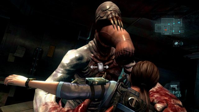 Staraj się trzymać go na dystans i strzelać w głowę - W głębiny - część I | Epizod 1 | Resident Evil Revelations - Resident Evil: Revelations - poradnik do gry