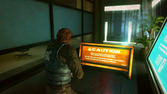 Idąc cały czas prosto dotrzesz do miejsca z pomarańczową blokadą - Duchy Veltro - część I | Epizod 3 | Resident Evil Revelations - Resident Evil: Revelations - poradnik do gry
