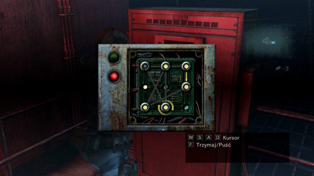 Okrąg z prawego dolnego rogu przesuń na prawy górny, a na jego miejsce wstaw obręcz ze środka - Kot i Mysz - część II | Epizod 6 | Resident Evil Revelations - Resident Evil: Revelations - poradnik do gry