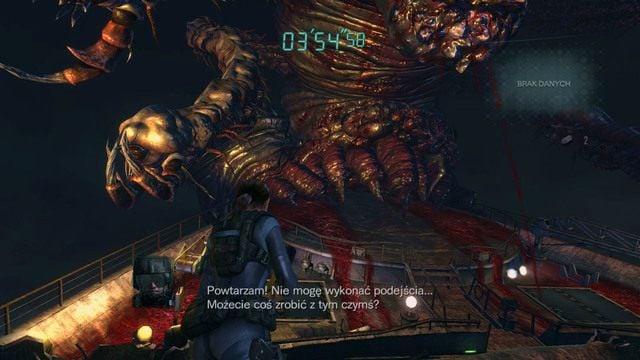 Ten epizod rozpoczniesz od starcia z olbrzymim mutantem - Objawienia - część I | Epizod 11 | Resident Evil Revelations - Resident Evil: Revelations - poradnik do gry