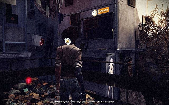 Idź dalej, zatrzymując się przy większych prawych schodach - Przeprawa przez pierwszą część slumsów | Epizod 3 w Remember Me - Remember Me - poradnik do gry