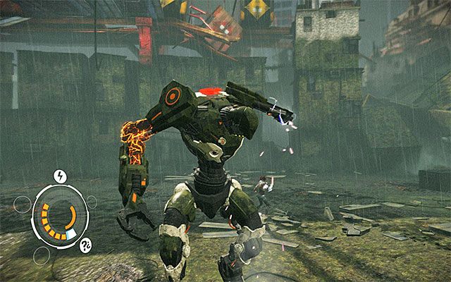 W trakcie pierwszej części pojedynku z Zornem skupiaj się na atakowaniu Spammerem jednej z górnych kończyn robota - Pojedynek z bossem - AV-78 Zorn | Epizod 3 w Remember Me - Remember Me - poradnik do gry