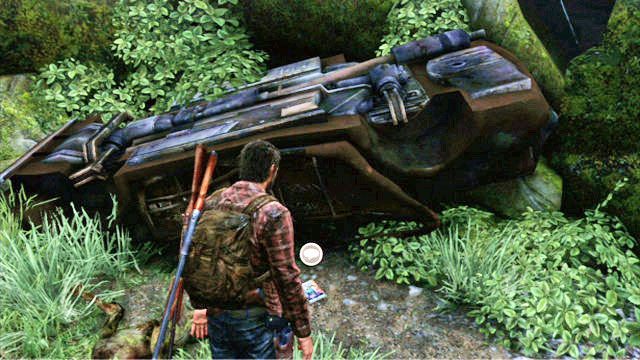 Skręć wtedy w prawo, a przy wraku samochodu znajdziesz następny komiks - Tama Tommyego | Komiksy w The Last of Us - The Last of Us - poradnik do gry