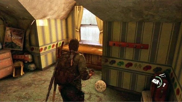 W domu z basenem wejdź na pierwsze piętro i poszukaj dziecięcego pokoju - Miasteczko Billa | Artefakty i nieśmiertelniki w The Last of Us - The Last of Us - poradnik do gry