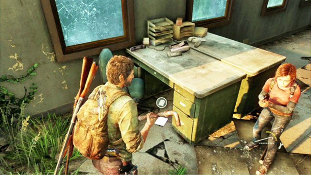 Gdy zginą, uważnie przeszukaj pomieszczenie z dużą ilością biurek - Dzielnica biznesowa i Ucieczka z miasta (Pittsburgh) | Artefakty i nieśmiertelniki - The Last of Us - poradnik do gry