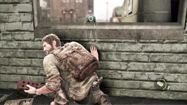 Później pobiegnij na drugi koniec pomieszczenia, żeby wyeliminować przeciwnika za oknem - Ładunek (mapa) | Prolog i Strefa kwarantanny | Solucja The Last of Us - The Last of Us - poradnik do gry