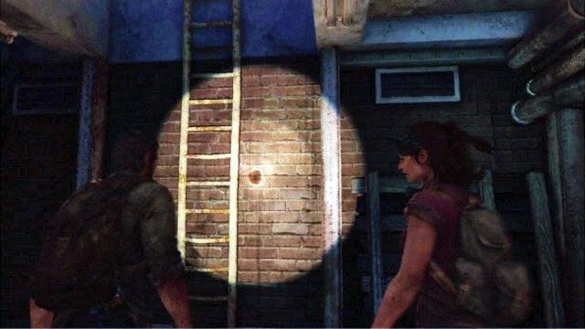 Zaprowadzi cię on do drabiny, po której będziesz mógł wyjść na zewnątrz - Na zewnątrz | Peryferia | Solucja The Last of Us - The Last of Us - poradnik do gry