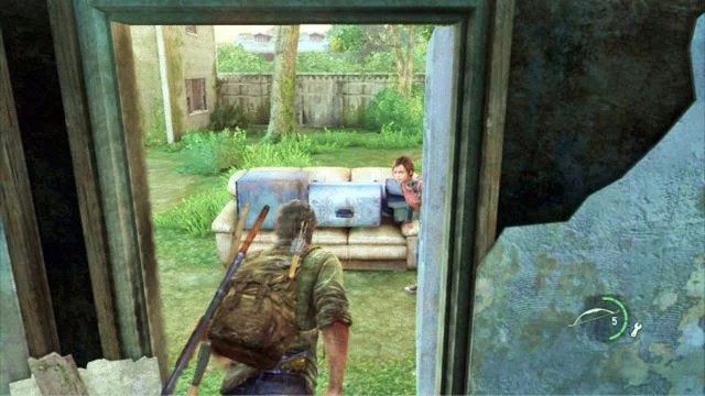 Ellie przeciśnie się na drugą stronę i otworzy przejście - Cmentarz | Miasteczko Billa | Solucja The Last of Us - The Last of Us - poradnik do gry