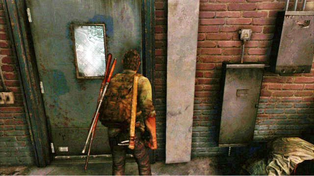 Gdy skończysz, wyjdź na zewnątrz przez drzwi z lewej - Samotna i porzucona (mapa) | Pittsburgh | Solucja The Last of Us - The Last of Us - poradnik do gry