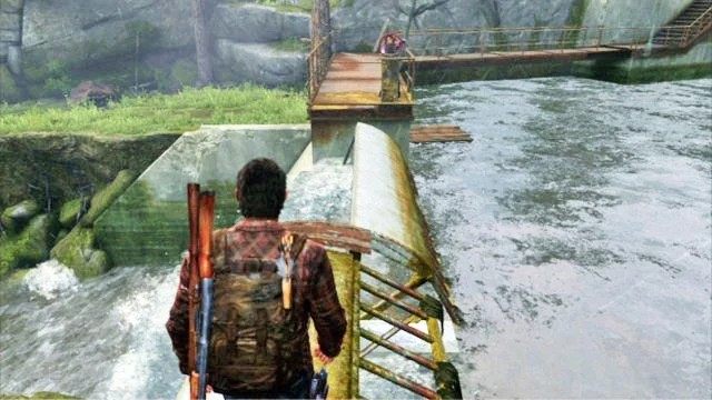 Tam dziewczyna przekręci następny zawór, odblokowując drugą część mostu - Hydroelektrownia | Tama Tommyego | Solucja The Last of Us - The Last of Us - poradnik do gry