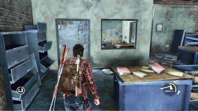 Kolejna grupa bandytów czeka w pomieszczeniu kawałek dalej - Hydroelektrownia | Tama Tommyego | Solucja The Last of Us - The Last of Us - poradnik do gry