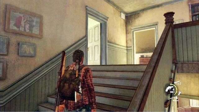 Po wejściu do budynku dobrze go przeszukaj, a następnie wejdź na górę i odszukaj Ellie - Ranczo | Tama Tommyego | Solucja The Last of Us - The Last of Us - poradnik do gry