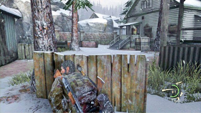 Podążaj za nimi, powtarzając cały czas ten sam manewr - Kurort z domkami | Kurort nad jeziorem | Solucja The Last of Us - The Last of Us - poradnik do gry