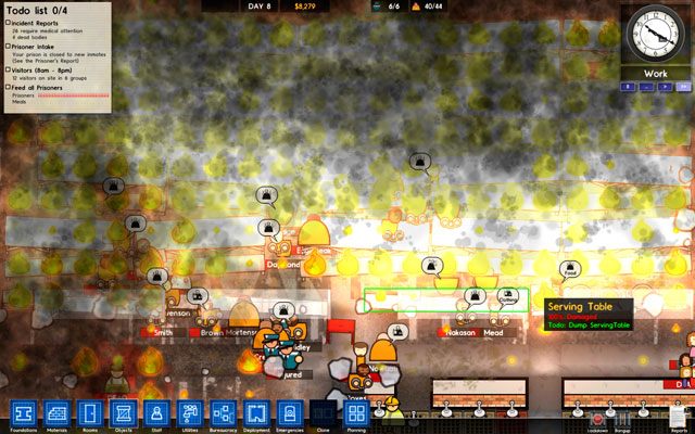 Pożar więzienia - Służby szybkiego reagowania w Prison Architect | Struktura gry - Prison Architect - poradnik do gry