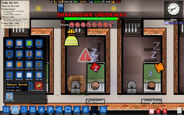 Pewnym sposobem na niepokornych więźniów, którzy próbują podkopu, jest wzniesienie potężnego muru granicznego [Perimeter Wall], którego sforsowanie jest bardzo trudne i czasochłonne - Materiały budowlane w Prison Architect | Struktura gry - Prison Architect - poradnik do gry