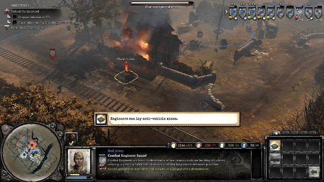 Zastaw miny, by zniszczyć pojazdy wroga - Misja 02 - Spalona ziemia | Kampania w Company of Heroes 2 - Company of Heroes 2 - poradnik do gry