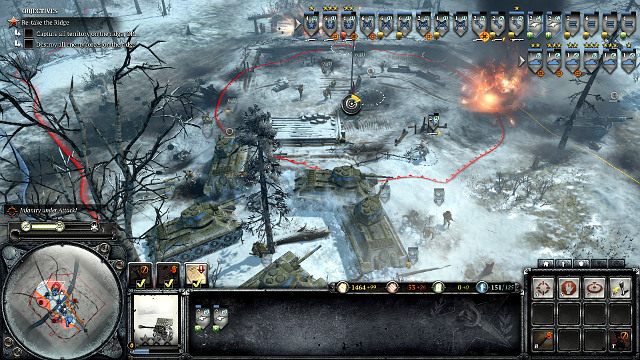 Zdobądź posterunki lub zniszcz wszystkie jednostki, by zakończyć grę - Misja 03 - Pomoc jest w drodze | Kampania w Company of Heroes 2 - Company of Heroes 2 - poradnik do gry