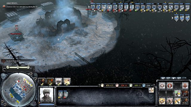 Pozostałe bazy można zniszczyć z daleka moździerzem - Misja 07 - Droga lądowa do Leningradu | Kampania w Company of Heroes 2 - Company of Heroes 2 - poradnik do gry