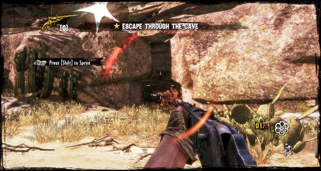 Ucieczka do jaskini - 3 - A Bullet for the Old Man | Solucja | Call of Juarez Gunslinger - Call of Juarez: Gunslinger - poradnik do gry