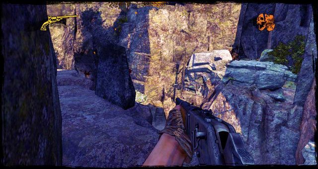 Widok na półki skalne, na których stali Indianie - 7 - Dances With Renegades | Solucja | Call of Juarez Gunslinger - Call of Juarez: Gunslinger - poradnik do gry