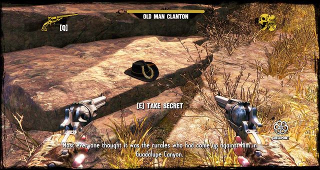 Podczas zachodzenia Clantona od lewej znajdziesz sekret - Rozdział 3 | Okruchy prawdy (znajdźki) | Call of Juarez Gunslinger - Call of Juarez: Gunslinger - poradnik do gry