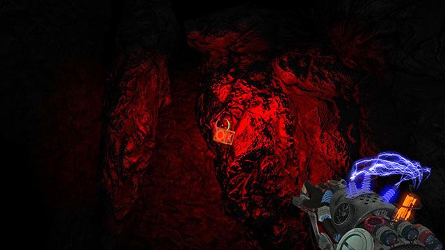 Rozstaw czerwonego Newtona na jednej ze skał po drugiej stronie - Darkness | Akt II | Magrunner Dark Pulse - Magrunner: Dark Pulse - poradnik do gry