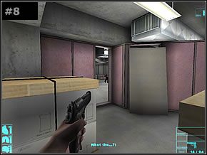 Natrafisz w końcu na dziwną maszyną stojącą na stole - nie włączaj jej - Misja 02 - False Alarm - Die Hard: Nakatomi Plaza - poradnik do gry