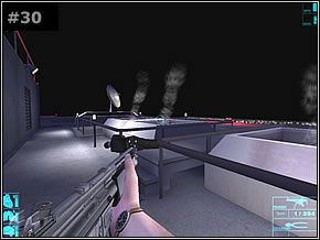 Znajdziesz się przy kolejnych budynkach ze skrzynkami - Misja 04 - On The Roof - Die Hard: Nakatomi Plaza - poradnik do gry