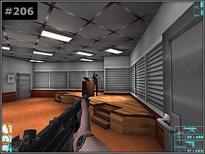 Kontynuuj idąc dalej przez drugie z prawej drzwi - Misja 23 - R&B Lab - Die Hard: Nakatomi Plaza - poradnik do gry