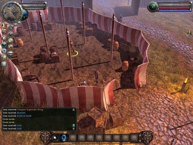 Jednego z zadłużonych panów można spotkać w tym namiocie - Questy | Kordens Fall (miasto i okolice) | Legends Of Dawn - Legends Of Dawn - poradnik do gry