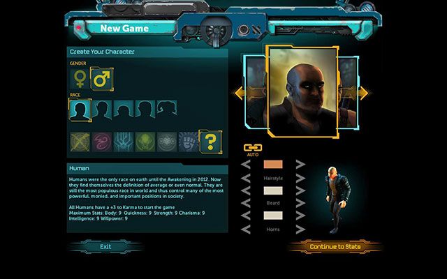 Opis: Najbardziej rozpowszechniona z ras i jedyna istniejąca przed Przebudzeniem w 2012 - Rasy | Postać w Shadowrun Returns - Shadowrun Returns - poradnik do gry