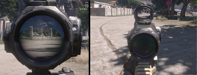 Zmiana celownika optycznego - Kontrola postaci w Arma III | Podstawy rozgrywki - Arma III - poradnik do gry