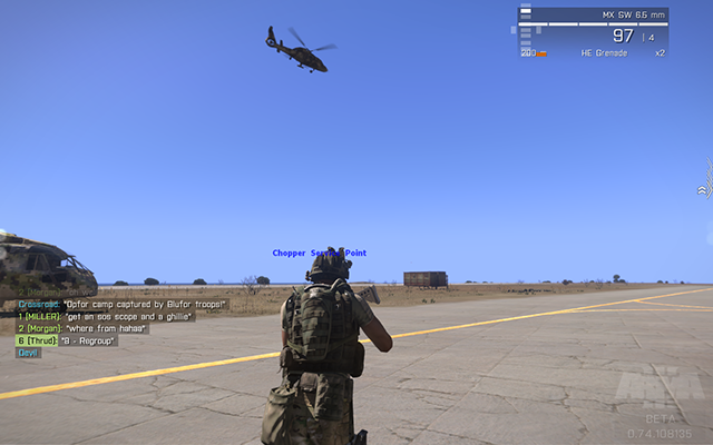Helikopter odlatuje z nową grupą żołnierzy - Domination Co-Op/TvT w Arma III | Serwery wieloosobowe - Arma III - poradnik do gry