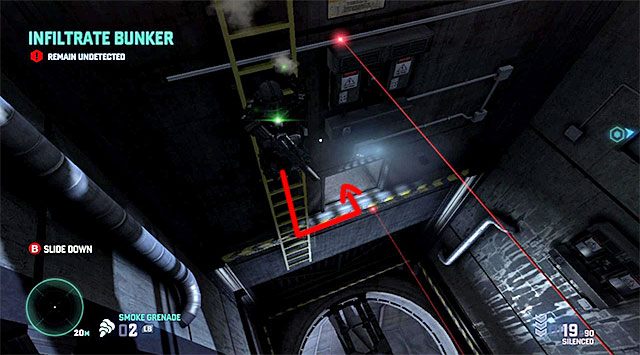 Okolice wejścia do drugiego tunelu wentylacyjnego - Zinfiltrowanie bunkra | Misja 12 - Obiekt F | Splinter Cell Blacklist - Tom Clancys Splinter Cell: Blacklist - poradnik do gry