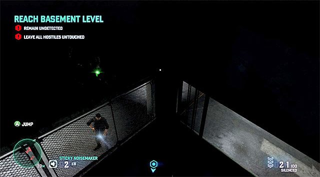 Możesz już rozpocząć zjazd na linie - Dotarcie na najniższy poziom parkingu | Misja 6 - HQ wydziału specjalnego - Tom Clancys Splinter Cell: Blacklist - poradnik do gry