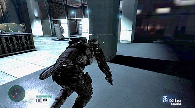 Przeprawa przez prawą część sali - Dotarcie do ogrodów | Misja 6 - HQ wydziału specjalnego - Tom Clancys Splinter Cell: Blacklist - poradnik do gry