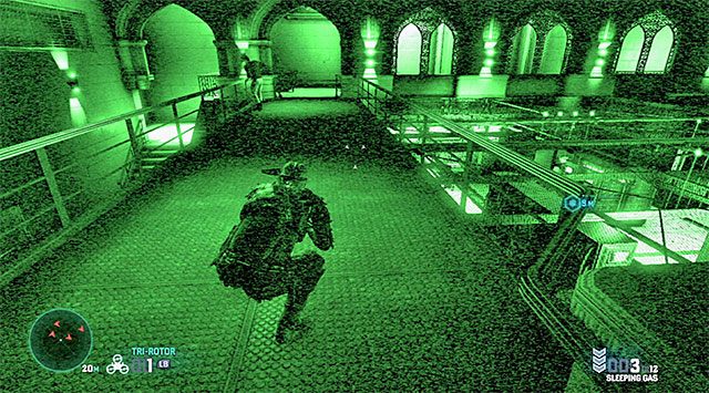 Wartownik na górnych balkonikach - Uzyskanie dostępu do skarbca | Misja 6 - HQ wydziału specjalnego - Tom Clancys Splinter Cell: Blacklist - poradnik do gry