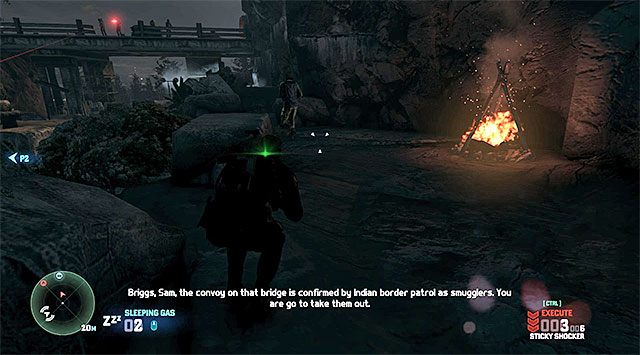 Ścieżka prowadząca w stronę mostu - Misja 1 - Kryjówka przemytników | Dodatkowe misje - Briggs - Tom Clancys Splinter Cell: Blacklist - poradnik do gry