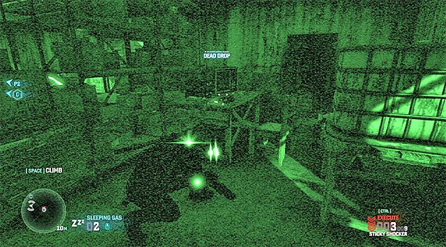 Paczkę ukryto w słabo oświetlonym miejscu wewnątrz jednego z budynków - Misje Briggsa | Paczki (Dead Drops) | Splinter Cell Blacklist - Tom Clancys Splinter Cell: Blacklist - poradnik do gry