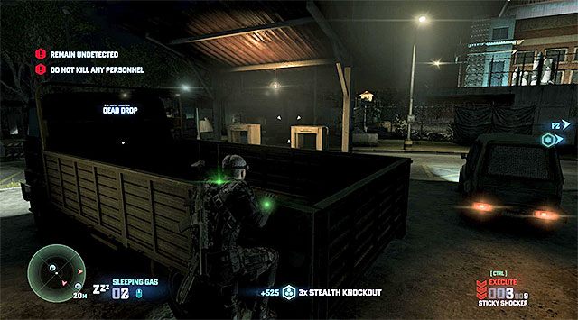 Paczkę pozostawiono na plandece ciężarówki - Misje Briggsa | Paczki (Dead Drops) | Splinter Cell Blacklist - Tom Clancys Splinter Cell: Blacklist - poradnik do gry