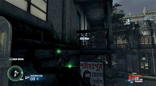 Paczka leży na górnym balkoniku - Misje Briggsa | Paczki (Dead Drops) | Splinter Cell Blacklist - Tom Clancys Splinter Cell: Blacklist - poradnik do gry