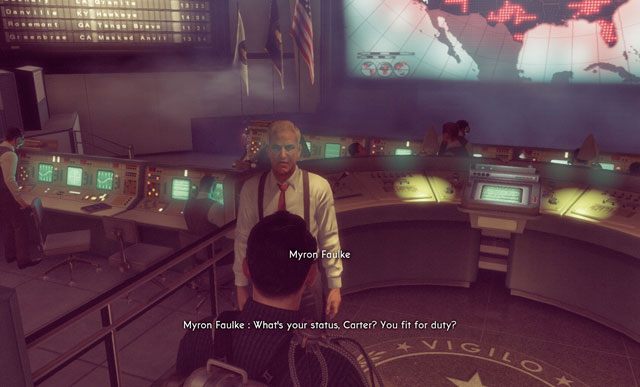 Faulke jest miły i subtelny jak zawsze. - 5 - Wizyta w bazie V - Misje - The Bureau: XCOM Declassified - poradnik do gry