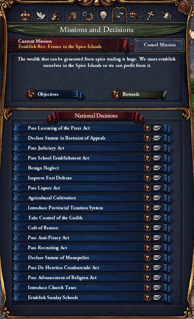 Misje pomogą w doborze celów gry. - Europa Universalis 4: Misje, decyzje i eventy historyczne - Europa Universalis 4 - poradnik do gry