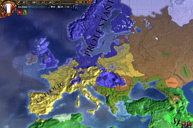 Religie świata możesz sprawdzić w odpowiednim trybie mapy - Europa Universalis 4: Religia - Europa Universalis 4 - poradnik do gry