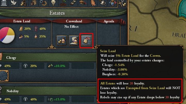 Kontrola nad Ziemią koronną podlega podzieleniu między władcą, a stanami mieszczańskimi - Europa Universalis 4: Porady na start - Europa Universalis 4 - poradnik do gry
