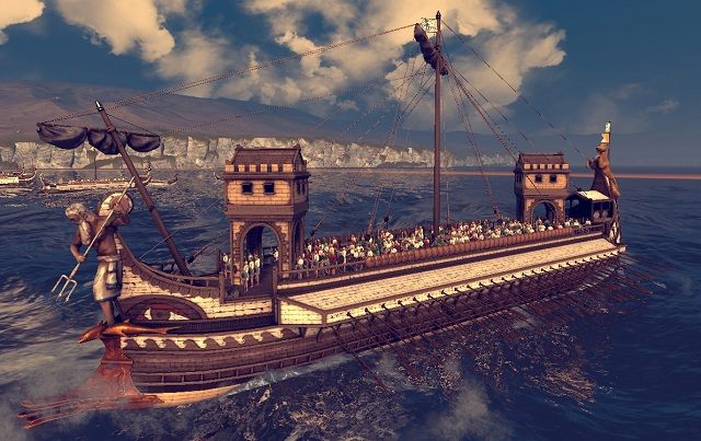 Tutaj znajdziemy ciężkie maszyny wojenne, takie jak balisty lub onagery - Jednostki morskie w Total War Rome II | Wojsko - Total War: Rome II - poradnik do gry