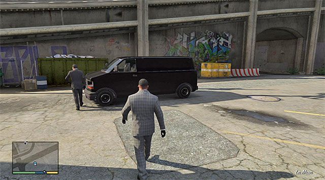 Furgonetka, która zostanie użyta do dotarcia do miejsca przeprowadzenia napadu - GTA 5: Robótka u jubilera - wariant głośny (Loud) - solucja - GTA 5 - poradnik do gry