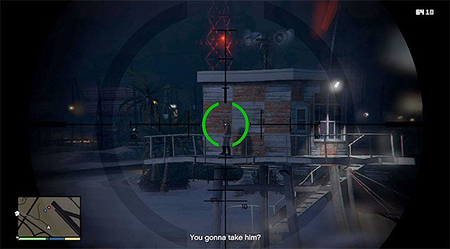 Przeciwnik stojący na samej górze wieży kontrolnej - GTA 5: Nerwowy Ron - solucja - GTA 5 - poradnik do gry