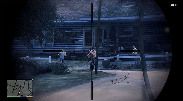 Najlepiej zaczekać aż wrogowie wybiegną z budynku i po kolei ich eliminować - GTA 5: Kryształowy labirynt - solucja - GTA 5 - poradnik do gry